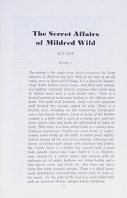 Front cover of The secret affairs of Mildred Wild by Paul Zindel