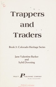 Cover of Trappers and traders by Jane Valentine Barker