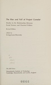 Front cover of The rise and fall of project Camelot by Irving Louis Horowitz
