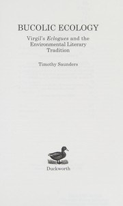 Cover of Bucolic Ecology by Timothy Saunders