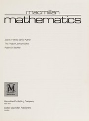Front cover of Macmillan mathematics [grade 8] by Tina Thoburn