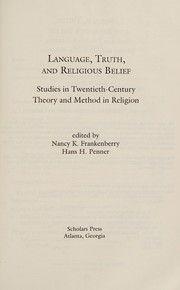 Front cover of Language, truth, and religious belief by Nancy Frankenberry