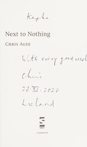 Cover of Next to nothing by Chris Agee
