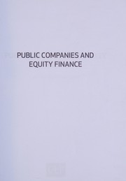 Front cover of Public Companies and Equity Finance by Mavarikakis