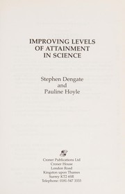 Front cover of Improving levels of attainment in science by Stephen Dengate