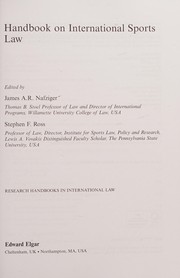 Front cover of Handbook on international sports law by James A. R. Nafziger