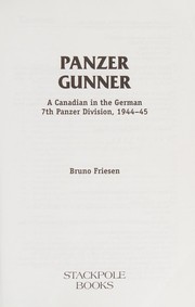Cover of Panzer gunner by Bruno Friesen