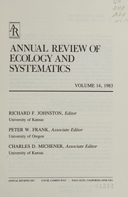 Front cover of Annual Review of Ecology and Systematics by Joseph Felsenstein