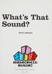 Cover of What's that sound? by Errol Johnson