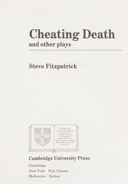 Cover of Cheating Death and Other Plays by Steven Fitzpatrick