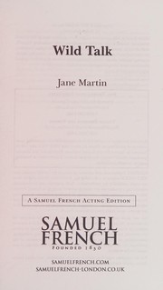 Cover of Wild talk by Martin, Jane (Playwright)