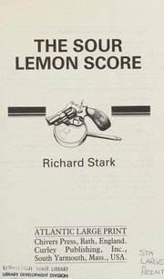 Front cover of The sour lemon score by Donald E. Westlake