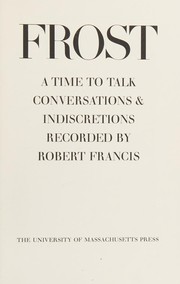 Cover of Frost by Francis, Robert