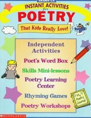 Front cover of Instant activities for poetry that kids really love! by Merrily P. Hansen