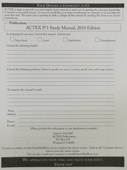 Front cover of Actex study manual SOA exam P, CAS exam 1 by Samuel A. Broverman