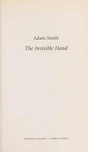 Front cover of Great Ideas the Invisible Hand by Adam Smith