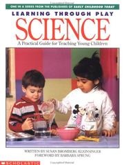 Cover of Learning through play by Susan Bromberg Kleinsinger