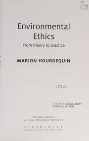 Cover of Environmental ethics by Marion Hourdequin