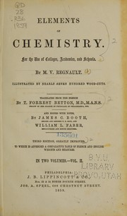 Cover of Elements of chemistry by Henri Victor Regnault