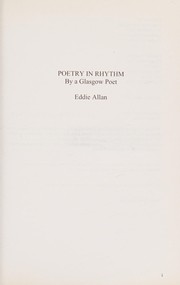 Front cover of Poetry in rhythm by a Glasgow poet by Eddie Allan