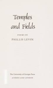 Cover of Temples and fields by Phillis Levin
