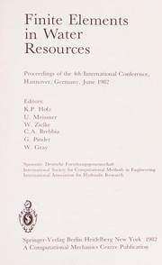 Front cover of Finite elements in water resources by International Conference on Finite Elements in Water Resources (4th 1982 Hannover, Germany)