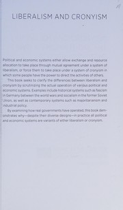 Front cover of Liberalism and cronyism by Randall G. Holcombe