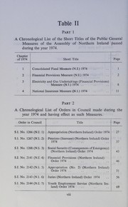 Front cover of Measures and Orders in Council by Northern Ireland