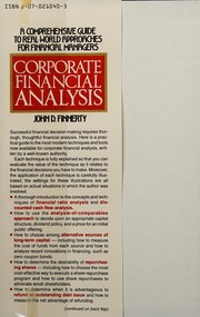 Cover of Corporate Financial Analysis by John D. Finnerty