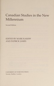 Front cover of Canadian studies in the new millennium by Mark J. Kasoff