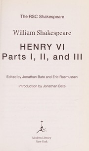 Front cover of Henry VI by William Shakespeare