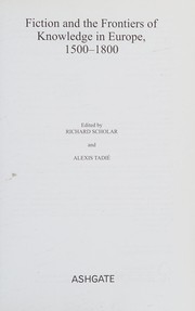 Cover of Fiction and the frontiers of knowledge in Europe, 1500-1800 by Alexis Tadié