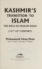 Front cover of Kashmir's transition to Islam by Mohammad Ishaq Khan