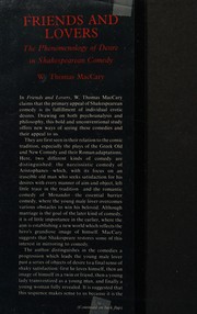 Cover of Friends and lovers by MacCary, W. Thomas.