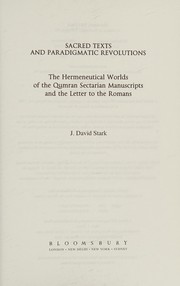 Front cover of Sacred Texts and Paradigmatic Revolutions by J. David Stark