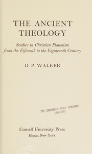 Cover of The ancient theology by D. P. Walker