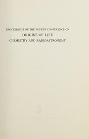 Front cover of Chemistry and radioastronomy by Conference on Origins of Life Elkridge, Md. 1971.