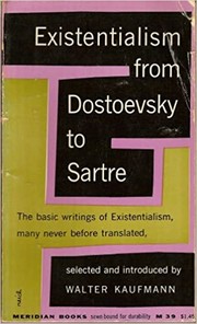Cover of Existentialism from Dostoyevsky to Sartre by Walter Arnold Kaufmann