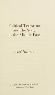 Cover of Political terrorism and the state in the Middle East by Asaf Hussain