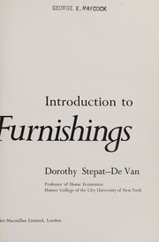 Front cover of Introduction to home furnishings by Dorothy Stepat-De Van