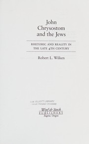 Cover of John Chrysostom and the Jews by Robert Louis Wilken