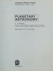 Cover of Planetary Astronomy by E.J. Wenham