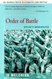 Front cover of Order of battle by Ib Melchior