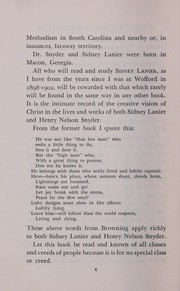 Cover of Sidney Lanier by Snyder, Henry Nelson