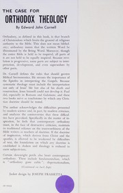 Front cover of The case for orthodox theology by Edward John Carnell