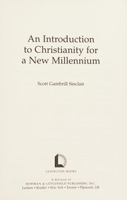 Front cover of An introduction to Christianity for a new millennium by Scott Gambrill Sinclair