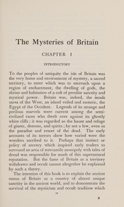 Front cover of The mysteries of Britain by Lewis Spence