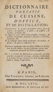 Cover of Dictionnaire portatif de cuisine, d'office, et de distillation by American Institute of Wine & Food
