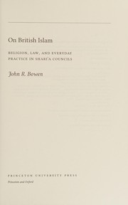 Front cover of On British Islam by John Richard Bowen