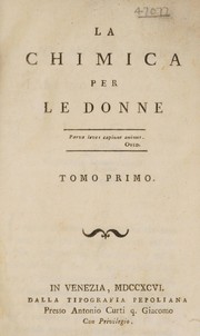 Front cover of La chimica per le donne ... by Giuseppe Compagnoni